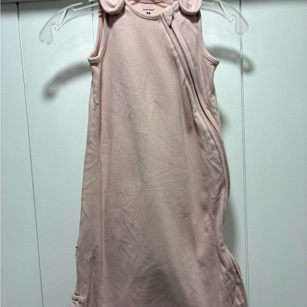 Keababies Baby 100% Cotton Lightweight Sleep Sack Pink Zip Size M